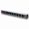 Assmann Electronic DIGITUS 19inch Outlet stripe 7x su įjungimo/išjungimo jungikliu juodas 16A 4000W Alu