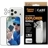 Panzer Glass „CARE by PanzerGlass Flagship Explorer 3 viename“ dėklas + stiklas + objektyvo apsaugos rinkinys, skirtas „iPhone 17 Pro“