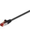 Goobay 1m CAT 6 pataisų kabelis, S/FTP (PiMF), juodas