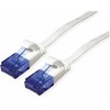 Patchk.CAT6 UTP 0,5m flach baltas