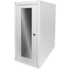 PC Schrank fr Computergehuse Glastr Digitus. inkl. Castorgruppe. Farbe Grau RAL 7035