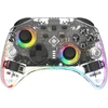 Žaidimų valdiklis DELTACO GAMING belaidis skaidrus „Switch 2“ su C mygtuku, RGB, makro mygtukais GAM-198-T / 4222477