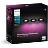 Philips Hue Baltas &amp; Color Ambiance Xamento lubų taškas, įleidžiamas juodas • 3 vnt