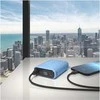 Realpower Powerbank realPower PB-10000C PD+ su 3x Type-C, violetinė