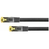 Python Patchkabel mit Cat.7 Rohkabel S/FTP PiMF halogenfrei 0,5m juodas