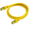 Python Patchkabel mit Cat.7 Rohkabel S/FTP PiMF halogenfrei 0,25m gelb