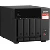 Serveris QNAP TS-473A + QSW-1105-5T Bundle Pack NAS Tower Ryzen Embedded V1500B 8 GB DDR4 0 TB QNAP Turbo System Juodas