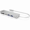 Icy Box 3x prievadas USB 3.0 (2x Type-C ir 1x Type-A) Hub, USB Type-C, kortelių skaitytuvas