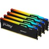 RAM „Kingston KF560C40BBAK4-64“ 64 GB 6000 MT/s DDR5 CL40 DIMM (4 vnt. rinkinys) „FURY Beast RGB XMP“ | „Kingston“