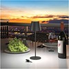 Lampa stołowa Realpower RealPower LED-Tischlampe dimmbar kalt/warm mit Akku, schwar