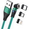 Kabelis USB Realpower USB-A - USB-A 1 m Žalias (439636)