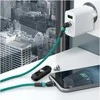 USB laidas Realpower USB-A - USB-C + microUSB + Lightning 1 m Žalias (439650)