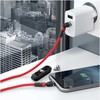 Kabelis USB Realpower USB-A - USB-C + microUSB + Lightning 1 m Raudona (439649)