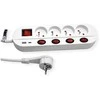 ROLINE 4-fach Steckdosenleiste mit Schalter, UTE Version, USB-Charger A+C, 1,5 m