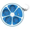 ROLINE 4-fach Steckdosenleiste mit Schalter, rund, USB-Charger A+C, blau, 3 m