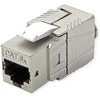 ROLINE Cat.6A (Class EA) Keystone, RJ-45, geschirmt, werkzeuglos, GHMT, silberfarben