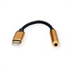 Adapteris USB Roline USB-C – lizdas 3,5 mm Auksinis (12.03.3223)