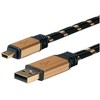 Roline Kabelis USB Triton USB-A - miniUSB 3 m Juodai-auksinė (11.02.8823)