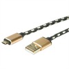 ROLINE GOLD USB 2.0 Kabelis Typ A ST - Micro B ST reversibel 0,8m