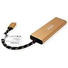 HUB USB Roline Koncentrator GOLD USB 3.2 Gen 1, 4 porty, kabelis połączeniowy typu C