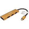 HUB USB Roline Koncentrator GOLD USB 3.2 Gen 1, 4 porty, kabelis połączeniowy typu C