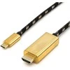 ROLINE GOLD USB Typ C - HDMI Adapterkabel, ST/ST, 1 m