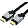 ROLINE HDMI High Speed Kabelis mit Ethernet, ST-ST, juodas / sidabrinis, 7,5 m