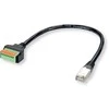 ROLINE Kabeladapter RJ45 Stecker zu Terminalblock, (Drucktasten), 30 cm