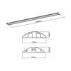 Organizer Roline Korytko kablowe ROLINE, aliuminio, 92 x 22 mm, Sidabrinė, 1,1 m