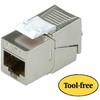 Roline ROLINE Cat.6 (E klasė) / Keystone, RJ-45, ekranuotas, be įrankių, kompaktiškas, sidabrinis
