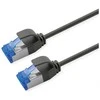 ROLINE Patchkabel Cat.6A (Class EA) S/FTP (PiMF), LSOH, PoE, juodas, 2 m