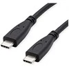 ROLINE RM USB 3.2 Gen 2 Kabelis, C-C, ST/ST, 4K UHD-1, 10Gbit/s, Emark, 100W, juodas, 0,5 m