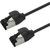 ROLINE S/FTP Patchkabel Kat.8.1, Slim, PoE, juodas, 3m