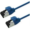 ROLINE S/FTP Patchkabel Kat.8.1, Slim, PoE, blau, 1m