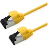 ROLINE S/FTP Patchkabel Kat.8.1, Slim, PoE, gelb, 1m
