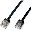 Roline ROLINE U/FTP Data Center Patch Cord Cat.6A (Class EA), LSOH, Slim, Ultra Short Connector, juoda, 0,5 m