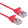 „Roline ROLINE F/UTP DataCenter Patch Cord Cat.6A“ (EA klasė), LSOH, labai plonas, raudonas, 0,3 m
