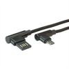 Roline USB-A – micro-B USB laidas 0,8 m Juodas (11.02.8720)