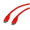ROLINE USB 2.0 Kabelis, Typ C-C, ST/ST, Silikon, 60W, raudona, 1 m
