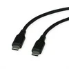 ROLINE USB 2.0 Kabelis, Typ C-C, ST/ST, Silikon, 60W, juodas, 1 m