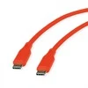 ROLINE USB 2.0 Kabelis, Typ C-C, ST/ST, Silikon, 60W, oranžinis, 1 m