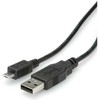 USB kabelis Roline USB-A - mikroUSB 0,8 m juodasis (11.02.8754)
