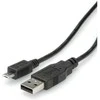 USB kabelis Roline USB-A - mikroUSB 0,8 m juodasis (11.02.8754)