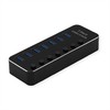 Roline USB HUB USB 3.2 Gen 1 šakotuvas, skirtas ROLINE nešiojamiesiems kompiuteriams, 7 atskirai perjungiami prievadai