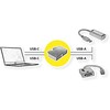 Roline Adapteris USB 3.2 Gen 2, 2x USB typu C - 2x typu A, M/F, sidabrinė (12.03.2947)