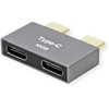 Roline Adapteris USB 3.2 Gen 2, 2x USB-C - 2x USB-C, M/F, sidabrinė