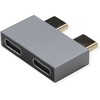 Roline Adapteris USB 3.2 Gen 2, 2x USB-C - 2x USB-C, M/F, sidabrinė