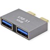 Roline Adapteris USB 3.2 Gen 2, 2x USB typu C - 2x typu A, M/F, sidabrinė (12.03.2947)