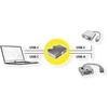 Roline Adapteris USB 3.2 Gen 2, 2x USB typu C - 1x typu A + 1x typu C, M/F, sidabrinė (12.03.2946)