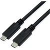 ROLINE USB 3.2 Gen 2 kompatibles Kabelis, C-C, ST/ST, 4K UHD-1, 10Gbit/s, Emark, 100W, juodas, 5 m